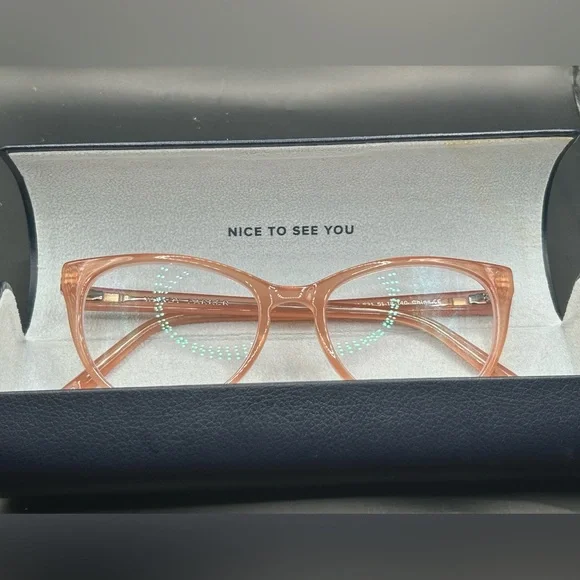 Warby Parker Women's Eyeglasses Shea M 521 Rose Guava Cat Eye - Picture 7 of 15